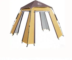 Tent Outdoor 3-4 People Fully Automatic Single 2 Double Wild Beach Camping Home Camping Thick rain and rain Pavilion Sun Shelter pop up Large Camping Tent Cabin Beach Tent Quick Setup Waterpr