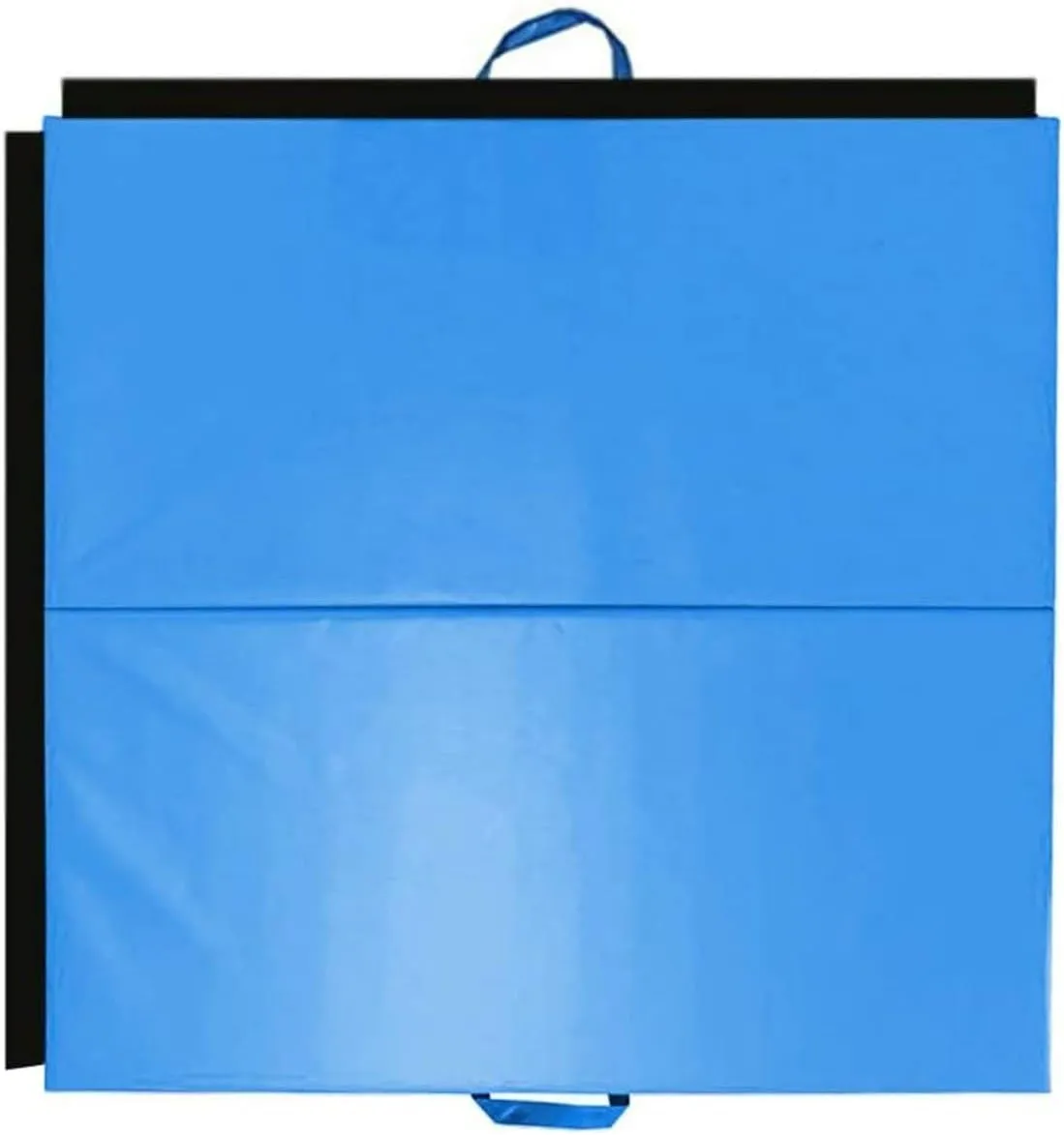 TentandTable 4' L x 4' W Folding Gym Mat - 2 Inch Thick Cushion - Two-Fold Reversible Blue/Red - for Gymnastics, Exercise, Tumbling and Inflatable Landing Pad (48"L x 48"W)