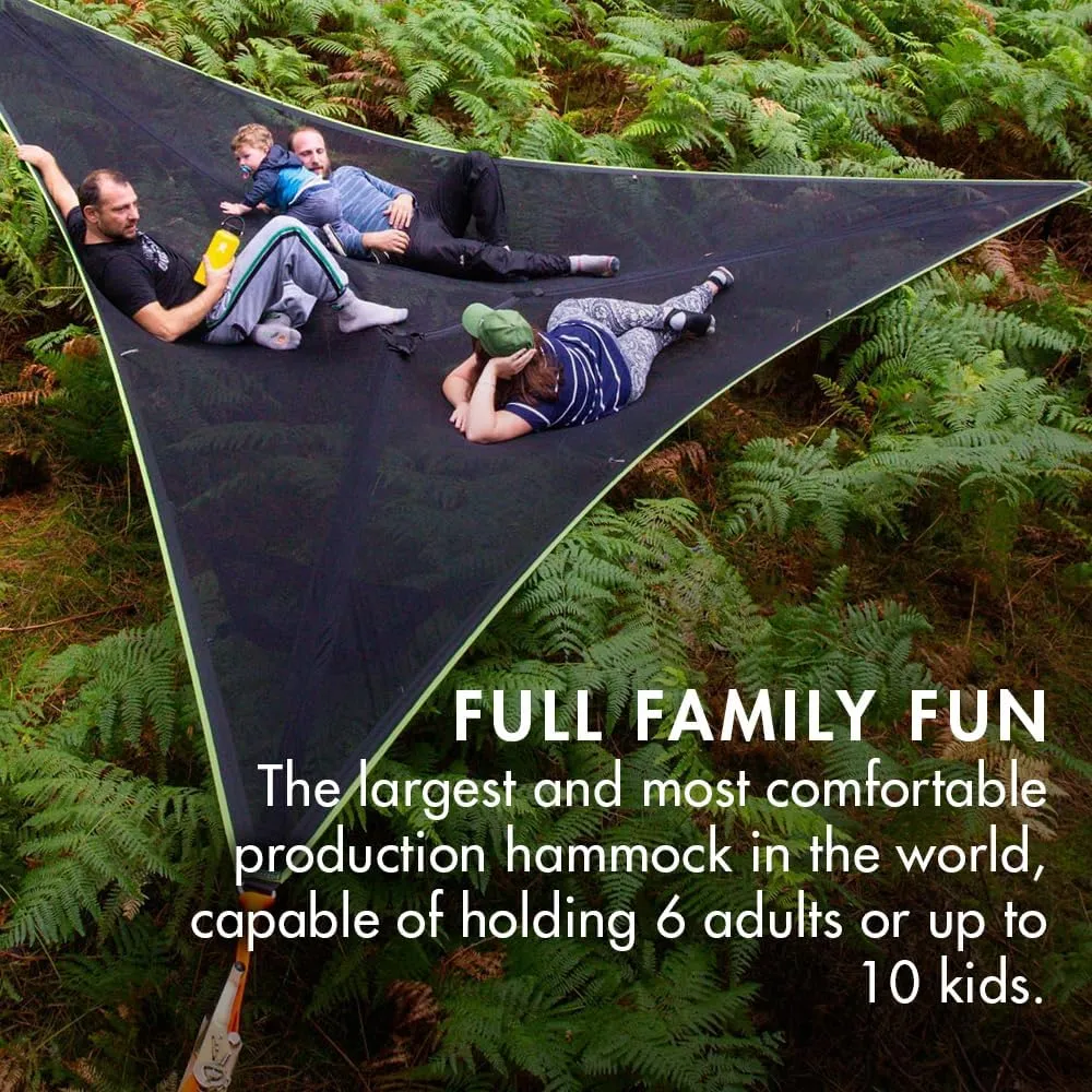 Tentsile Trillium Giant Hammock, The Original Tree Tent Company, 6 Adult Capacity, Anti-Roll, Central Hatch, Ratches and Straps Included, Designed in The UK (6 Person, Safari Brown)