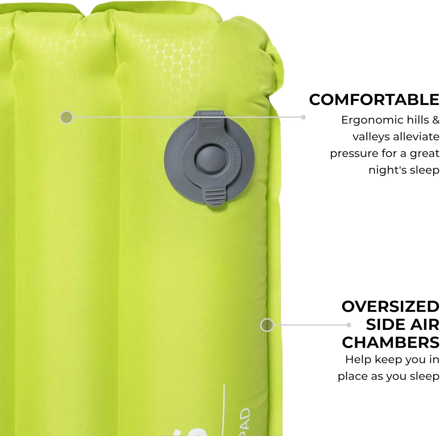 Teton Self Inflating Sleeping Pad, Inflatable Camping Sleeping Pads, Compact Mat for Camping, Backpacking, and Hiking.