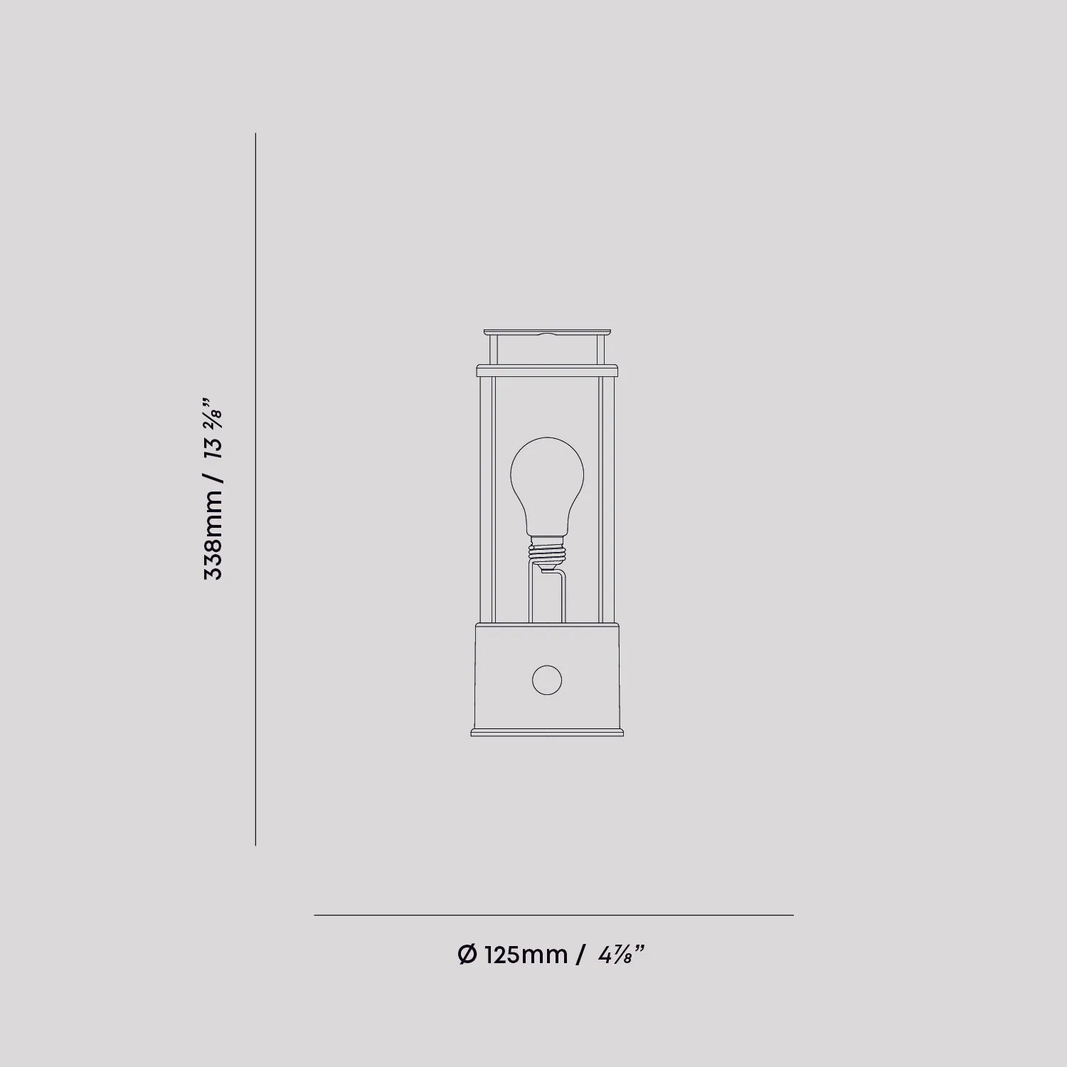 The Muse Portable Lamp in Solid Brass