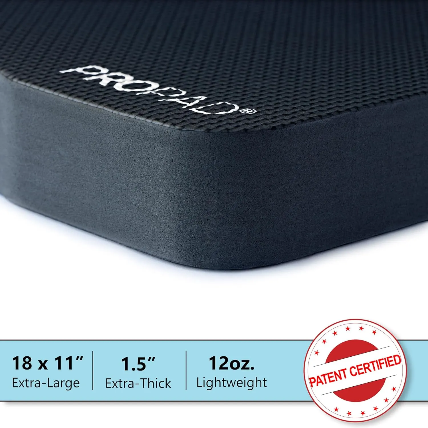 Thick Kneeling Pad, Garden Kneeler for Gardening, Bath Kneeler for Baby Bath, Kneeling Mat for Exercise & Yoga, Knee Pad for Work, Floor Foam Pad, Extra Large (XL) 18 x 11 x 1.5 Inches, Black