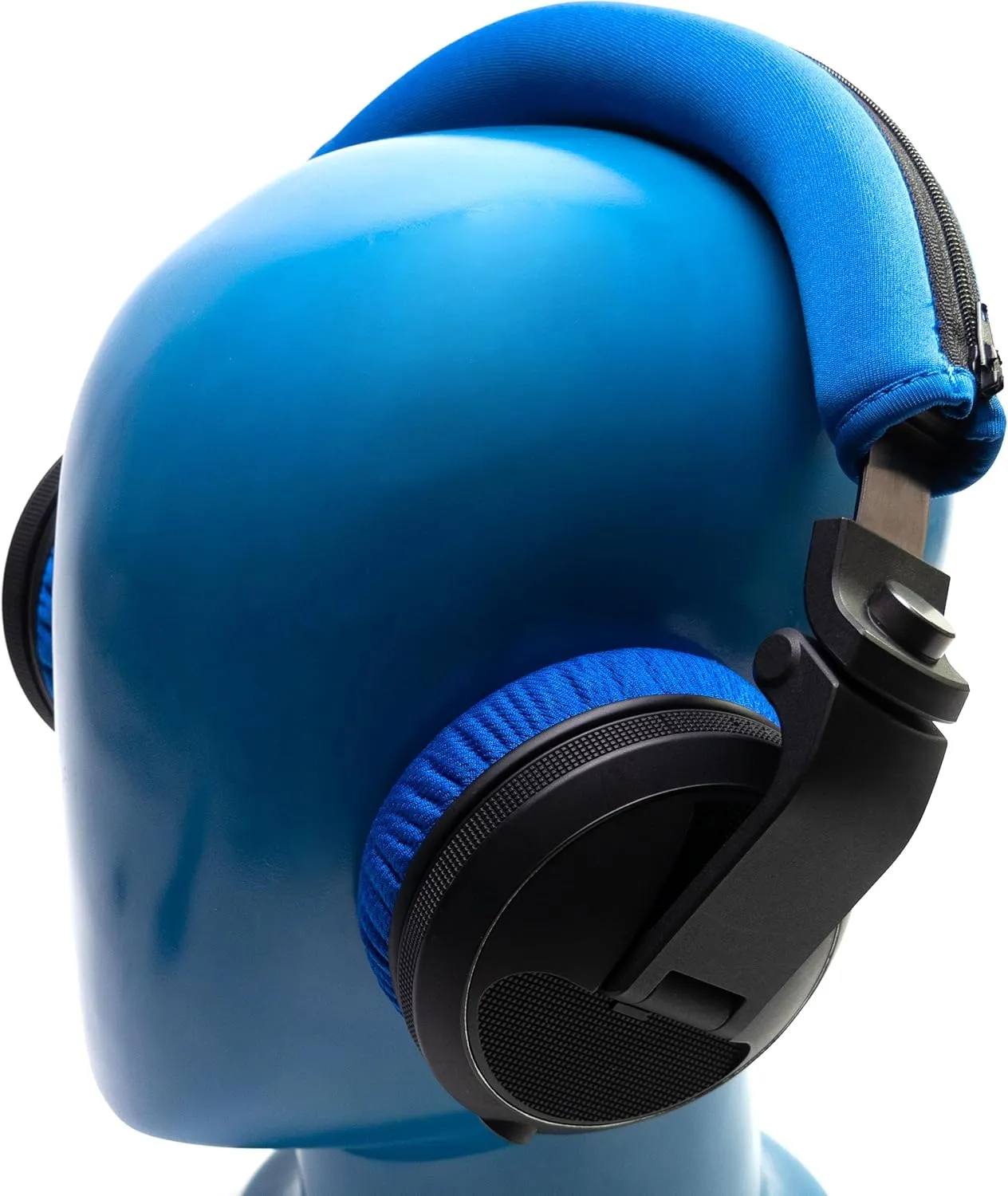Thick Soft Protein Leather Ear Pads & Headband Cushion Cover Replacement Kits Compatible with Pioneer HDJ-X5 X5BT HDJ-X7 X7BT HDJ-X10 DJ Headphone (Blue Polyester Kits)