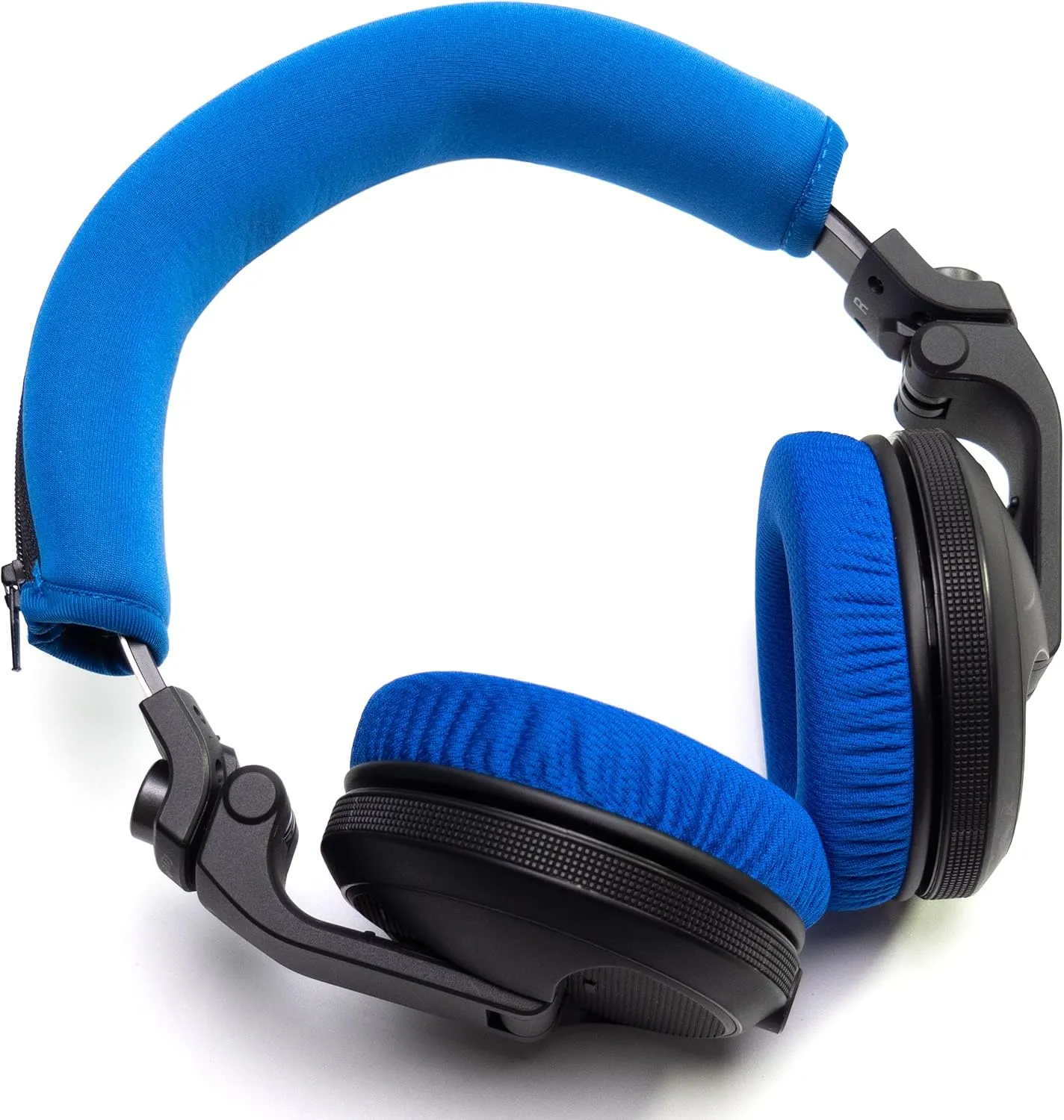 Thick Soft Protein Leather Ear Pads & Headband Cushion Cover Replacement Kits Compatible with Pioneer HDJ-X5 X5BT HDJ-X7 X7BT HDJ-X10 DJ Headphone (Blue Polyester Kits)