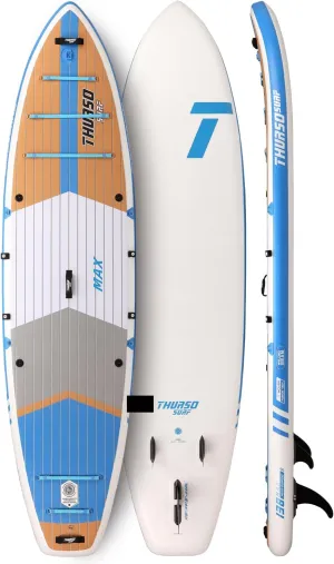 THURSO SURF Max 11 ft 6 Multi-Purpose Paddle Board Inflatable Stand Up Paddleboard Fishing/Family/Pets SUP | Woven Drop-Stitch | Fusion PVC | Welded Rail | Lightweight & Rigid