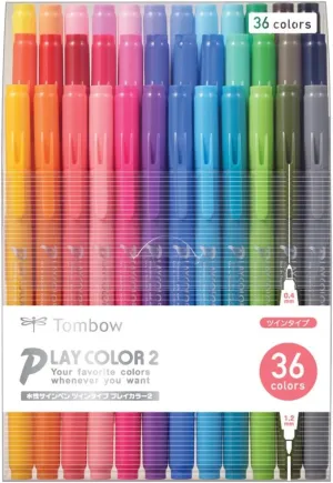 Tombow GCB-013 Pencil, Water Based Sign Pen, Play Color 2, 36 Colors