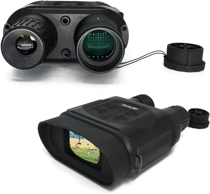Tontube Night Vision Goggles, 1-6X Digital Zoom Infrared Night Vision Binoculars, Tactical Gear Military Grade for Hunting with 256G Memory Card Black NV800PRO