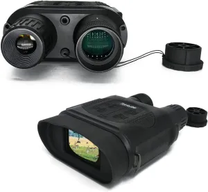 Tontube Night Vision Goggles, 1-6X Digital Zoom Infrared Night Vision Binoculars, Tactical Gear Military Grade for Hunting with 256G Memory Card Black NV800PRO