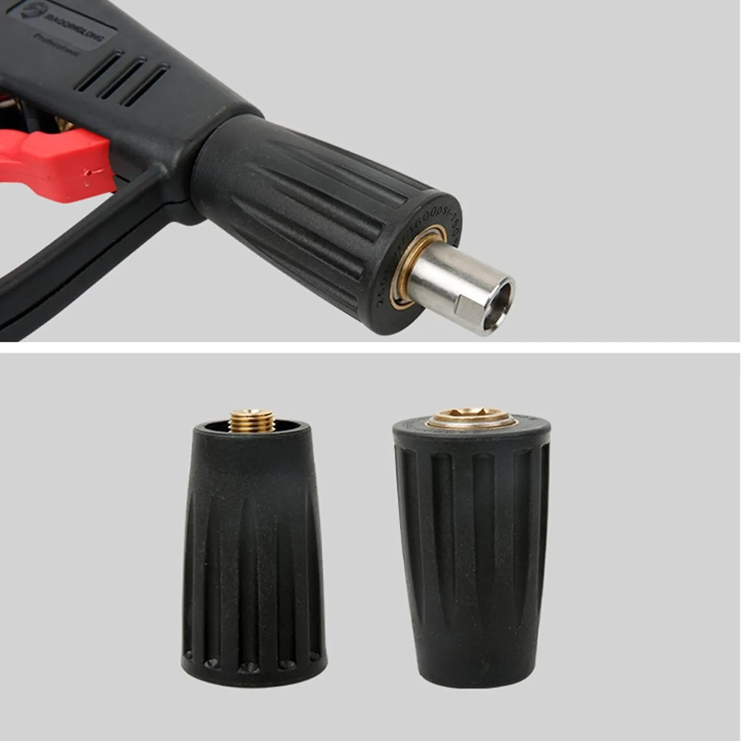 TopHomer Quick Connect Fittings Works for G1/ 4 Nilfisk Alto/Kew, Quick Release Fittings Equipped with Sealing Pad, Brass 1/4 MM Fittings Foam Cannon Fittings-Set of 1