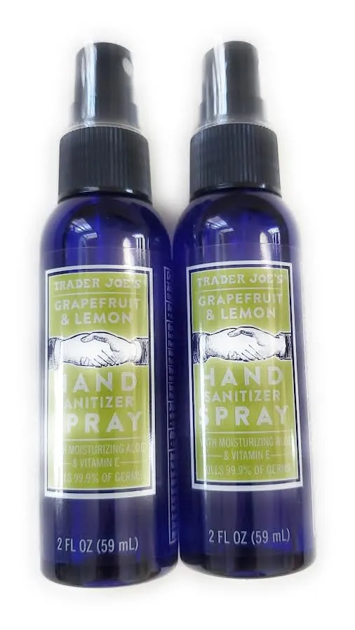 Trader Joe's Grapefruit & Lemon Hand Sanitizer Spray Bottle (2 Pack)