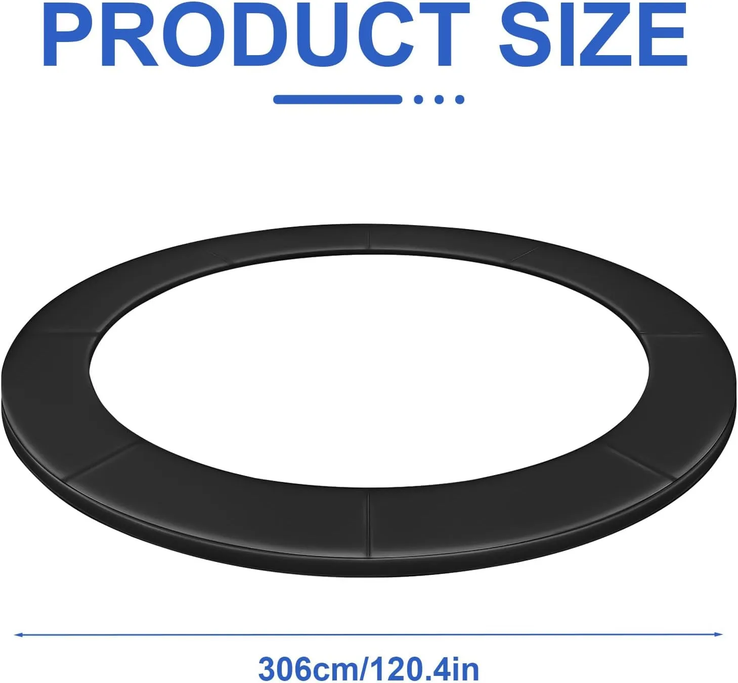Trampoline Pad Replacement, UV Resistant & Waterproof, 10ft Trampoline Replacement Safety Pad, Frenulum Collision Avoidance Fence Perimeter, Waterproof Accessories Spring Cover