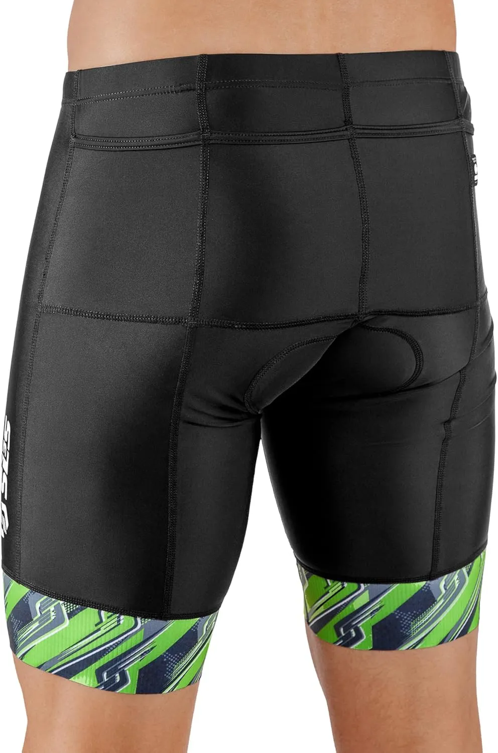 Triathlon Shorts Mens - Padded Tri Shorts Mens – Swim, Bike, Run – Duathlon or Triathlon with Pocket