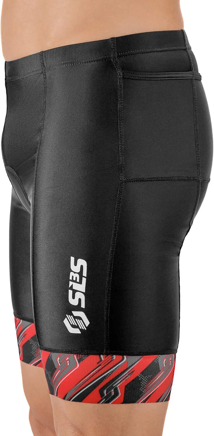 Triathlon Shorts Mens - Padded Tri Shorts Mens – Swim, Bike, Run – Duathlon or Triathlon with Pocket