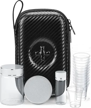 Uiifan 1 Set Portable Communion Set Gifts for Catholic Priests Travel, Home Visits, Wedding (Black)