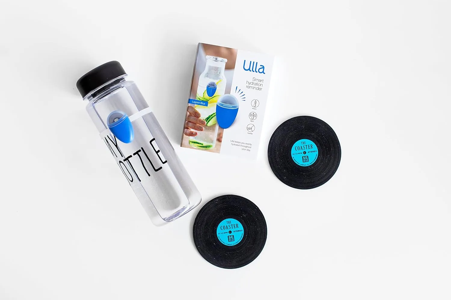 ULLA Smart Hydration Reminder to Drink More Water Bottles - Fit Most Bottles - Light Up Technology Tracks When You Hydrate