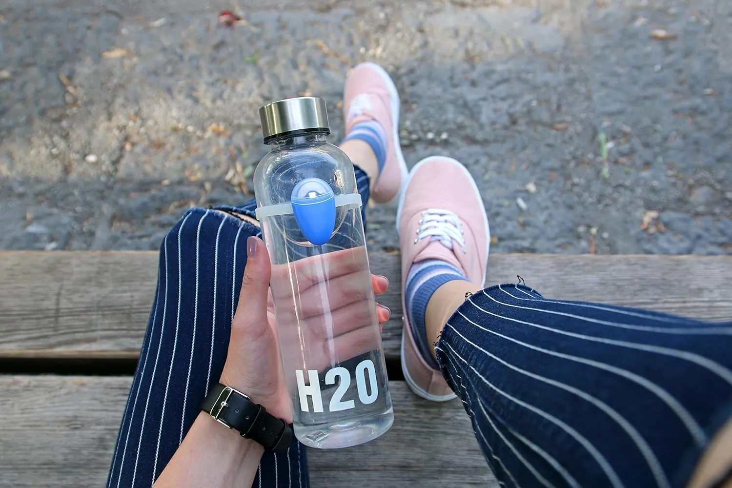 ULLA Smart Hydration Reminder to Drink More Water Bottles - Fit Most Bottles - Light Up Technology Tracks When You Hydrate