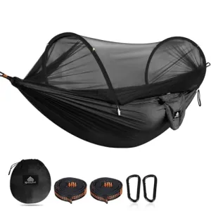 Ultralight Travel Camping Hammock Pop-up Net Hammock 300kg Capacity
