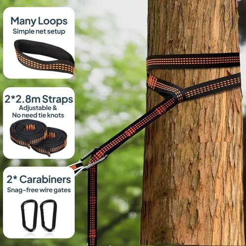 Ultralight Travel Camping Hammock Pop-up Net Hammock 300kg Capacity