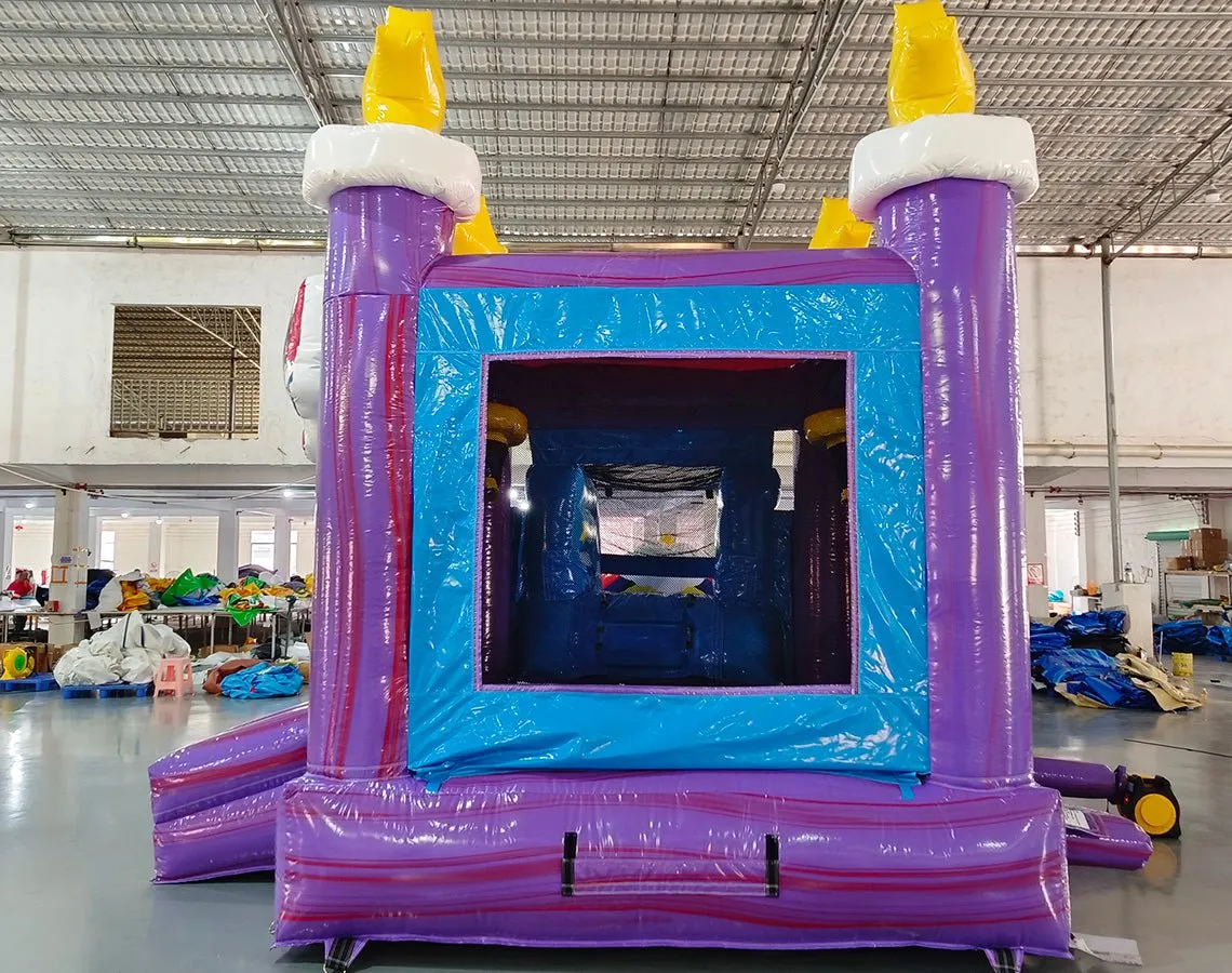 Unicorn Splash Econo Bounce House with Slide (Wet/Dry)