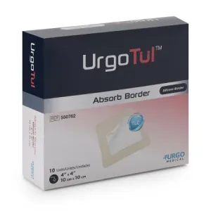UrgoTul - Silicone Foam Dressing 4 X 4 Inch Square Silicone Adhesive with Border Sterile - 550762