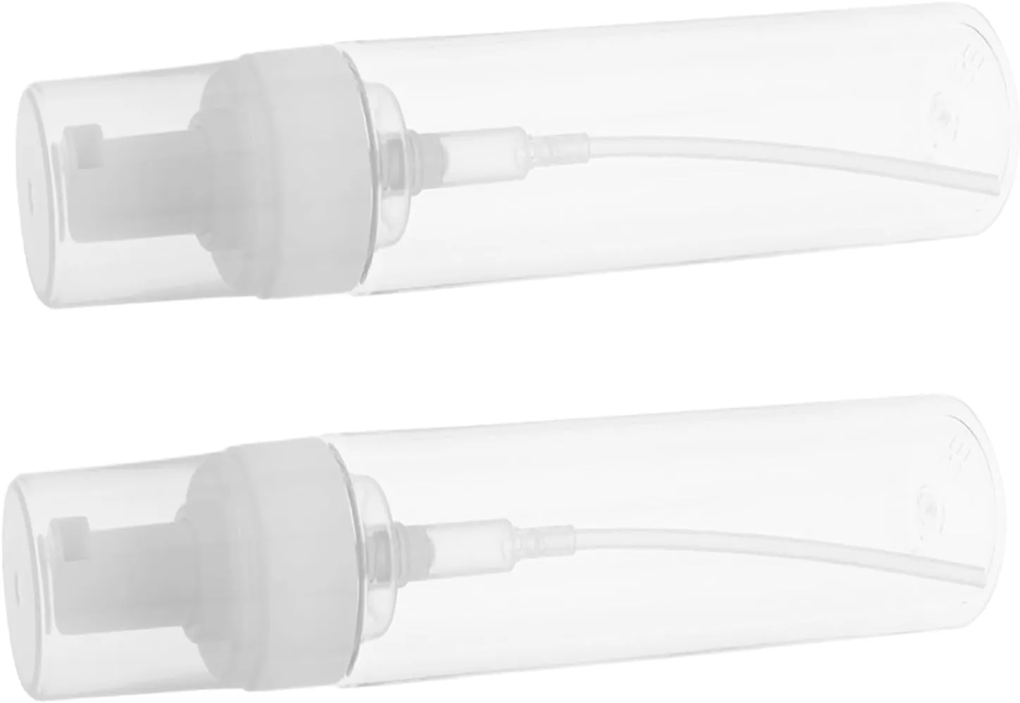 Vaguelly Foaming Pump Bottle Set 2pcs Refillable Plastic Bottles for Hand Soap Shampoo Lotion Travel-Friendly Dispensers