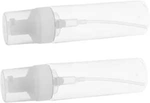 Vaguelly Foaming Pump Bottle Set 2pcs Refillable Plastic Bottles for Hand Soap Shampoo Lotion Travel-Friendly Dispensers