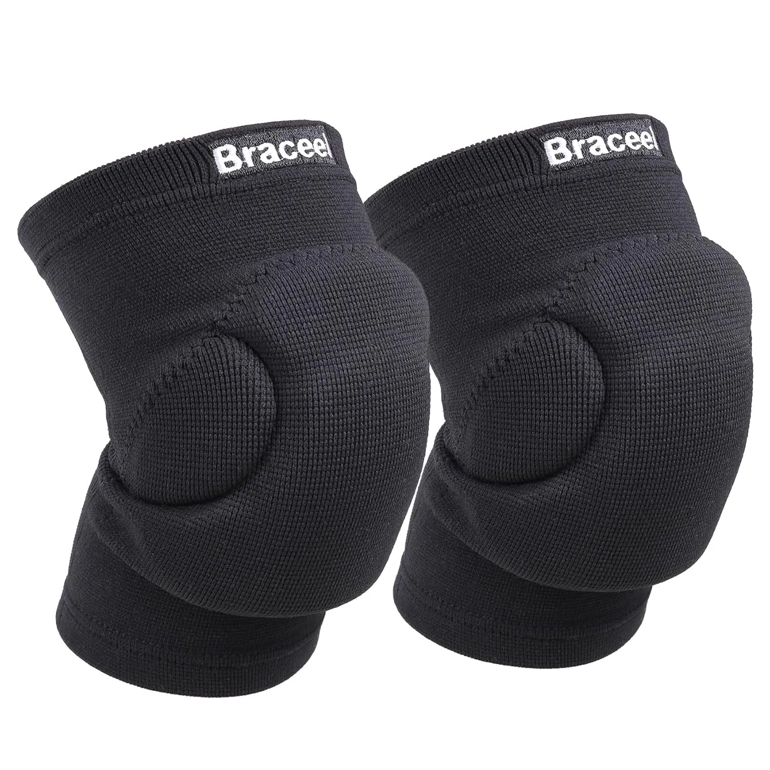 Volleyball Knee Pads (Upgraded High Shock Absorbing Pad) for Women & Men, Youth, Girls & Boys, Black Knee Pads Must Have Volleyball Gear (Small, Black)