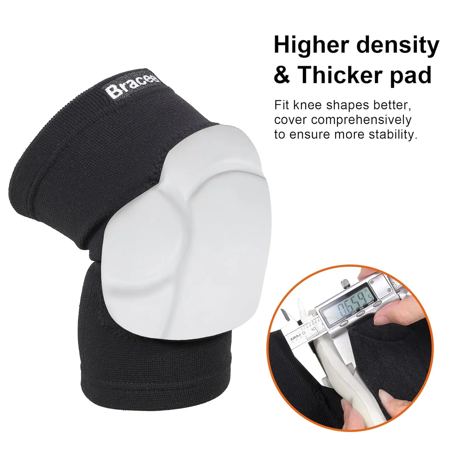 Volleyball Knee Pads (Upgraded High Shock Absorbing Pad) for Women & Men, Youth, Girls & Boys, Black Knee Pads Must Have Volleyball Gear (Small, Black)