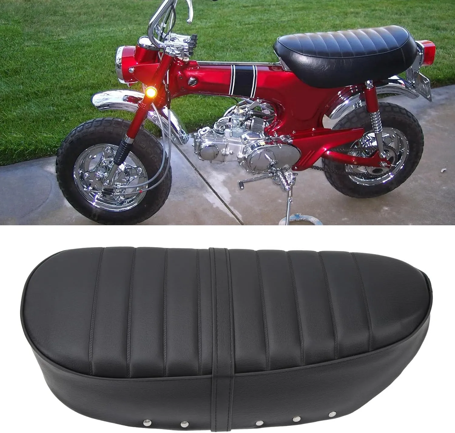 Waterproof Motorcycle Seat Cushion with Strong Decompression, Anti Deformation for CT70 Trail 70 1969-1971 Replacement, Easy Installation, #711, Genericd3ve0g4hbm