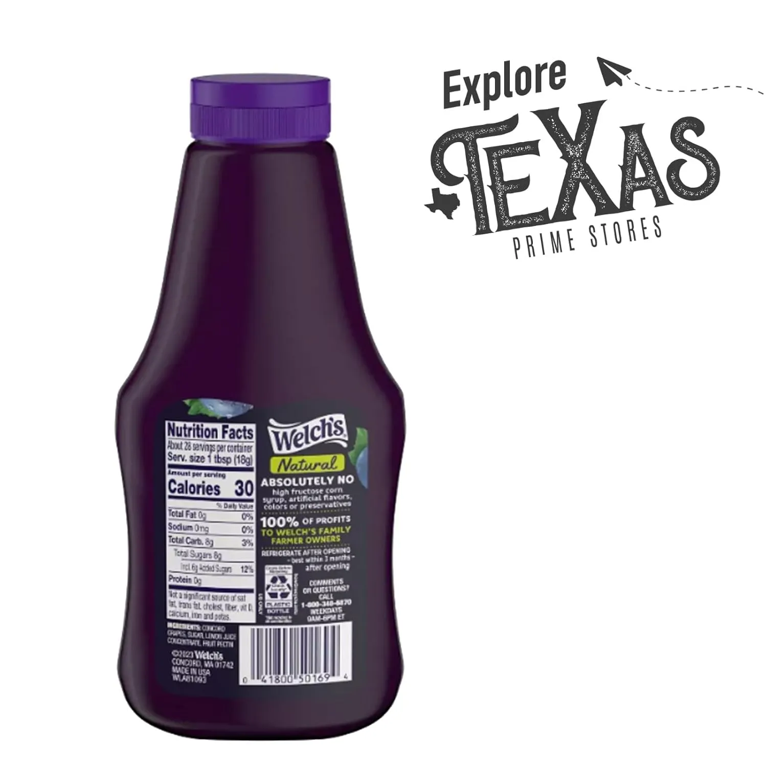 Welch's Squeezable 4-Pack of Natural Concord Grape Fruit Spread Gluten Free 18oz Plastic Jar   1 Freebie by Lavinia Essentials