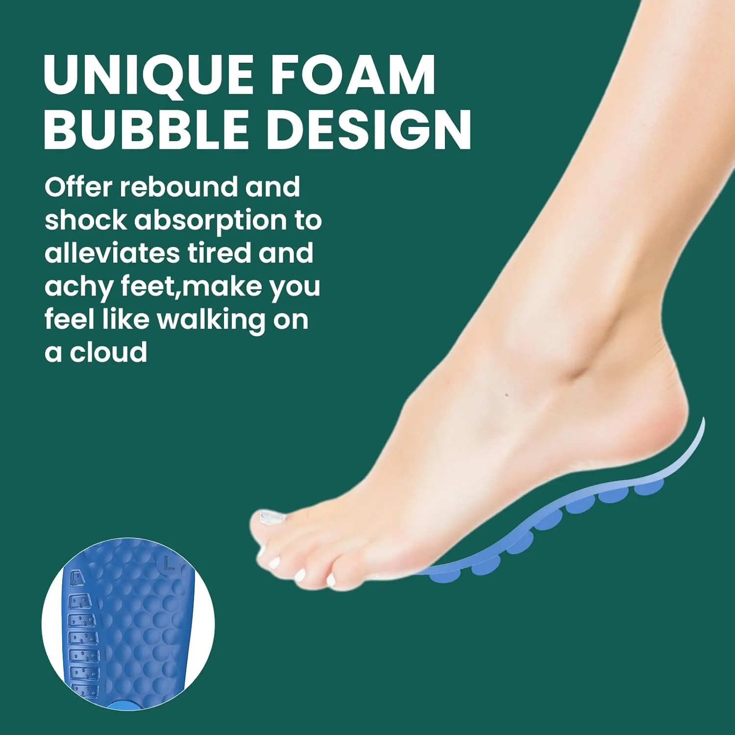 Welnove Memory Foam Heel Insert,Plantar Fasciitis Insoles for Heel Pain - Shock Absorption & Extra Cushioning Comfort Heel Inserts for Work Boot for Heel Spur Relief,Women 10.5-13 Men 8.5-12