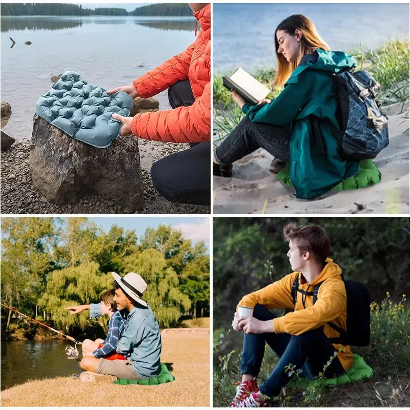 WEST TUNE Inflatable Sitting Pad Ultralight Seat Cushion for Camping and Hiking