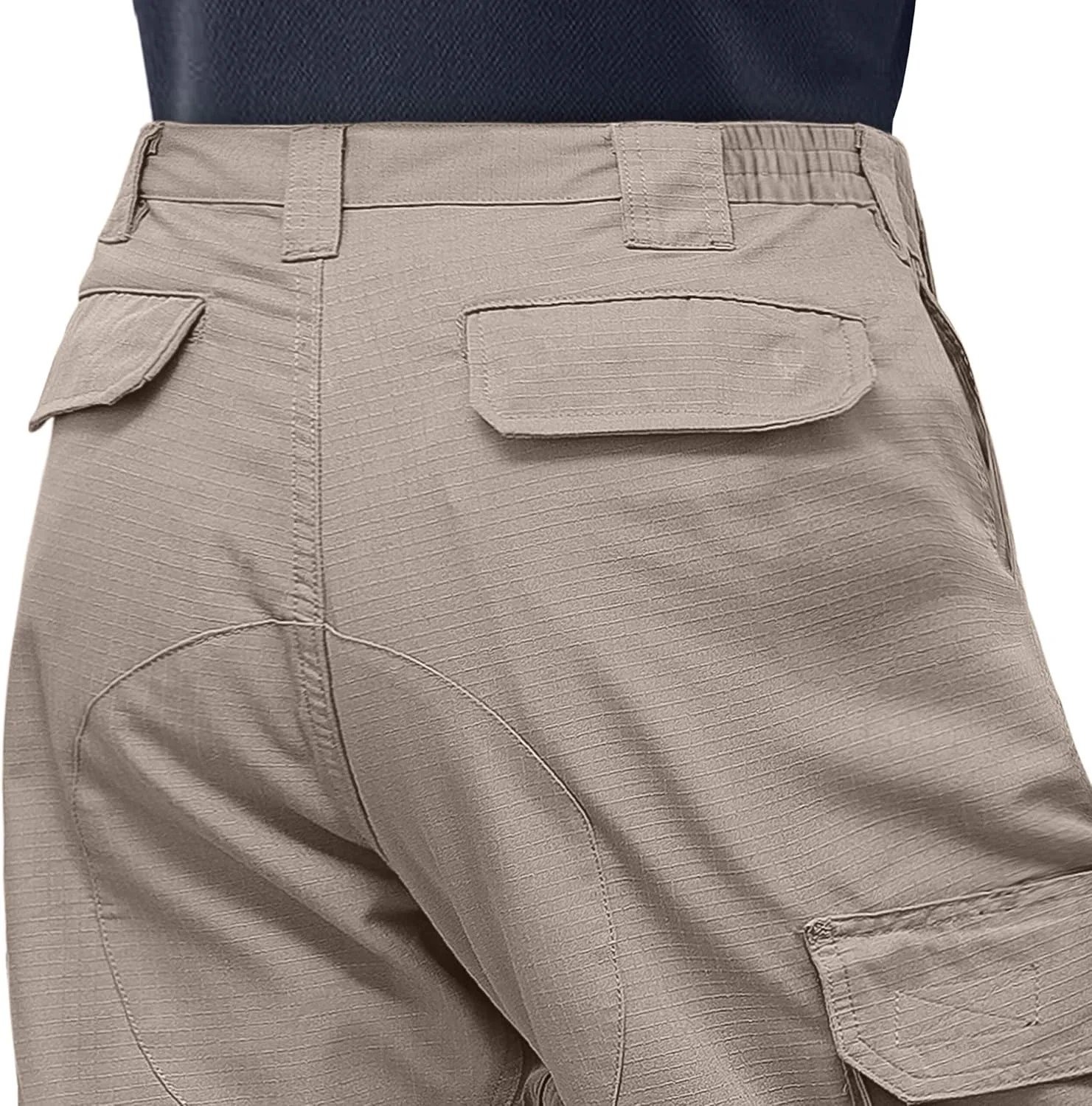 WICKED STOCK Ripstop Men's Operator Cargo Tactical Pants, Elastic Waist, Water Resistant Cargo Pants, Durable, Work Pants Men