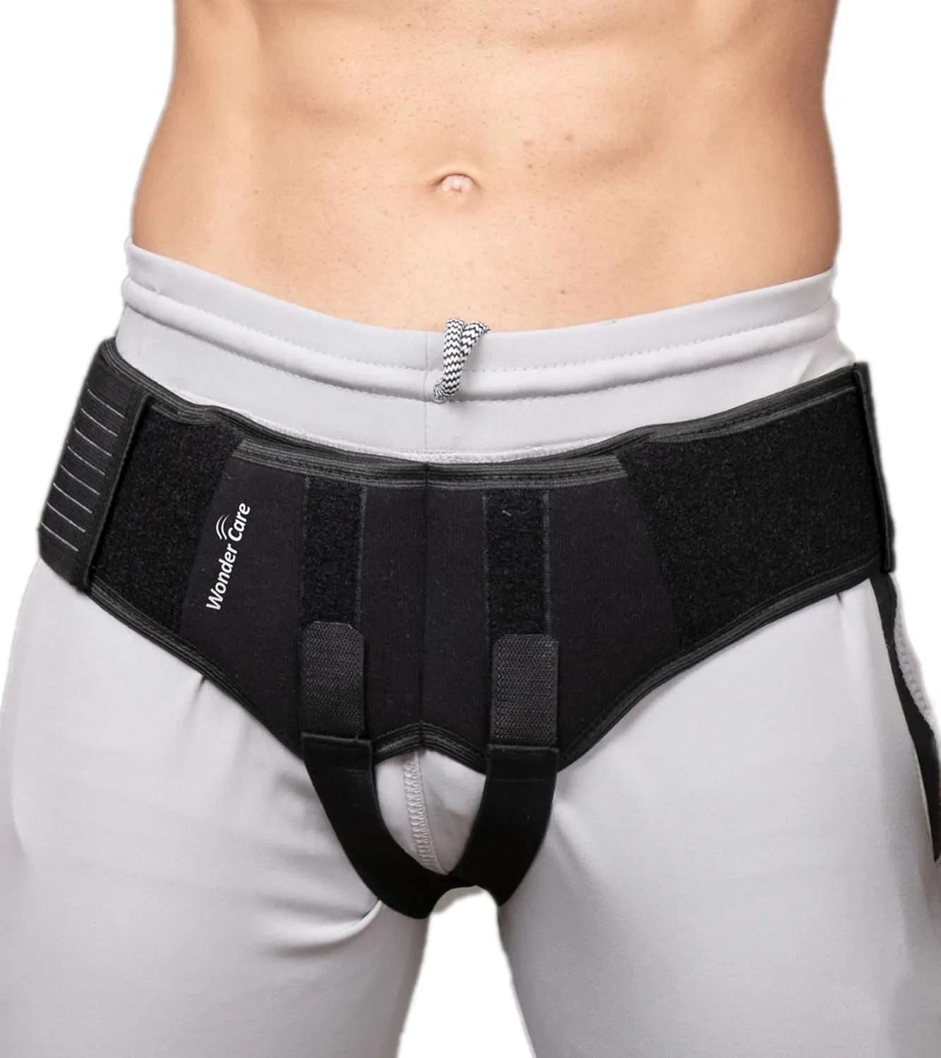 Wonder Care - Inguinal Hernia Support Belt Groin Truss Brace Post Surgery Hernia Pain Relief, Two Compression Pressure Foam Pads, Adjustable Elastic straps-A107 XL