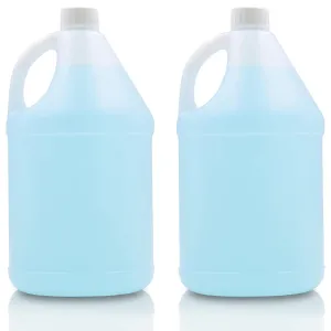 WUWEOT 2 Pack 1 Gallon HDPE Plastic Jugs, Empty Bottle Jug with Child Resistant Airtight Lids for Home and Commercial Use, Water Storage Containers for Water, Soaps, Detergents, Liquids