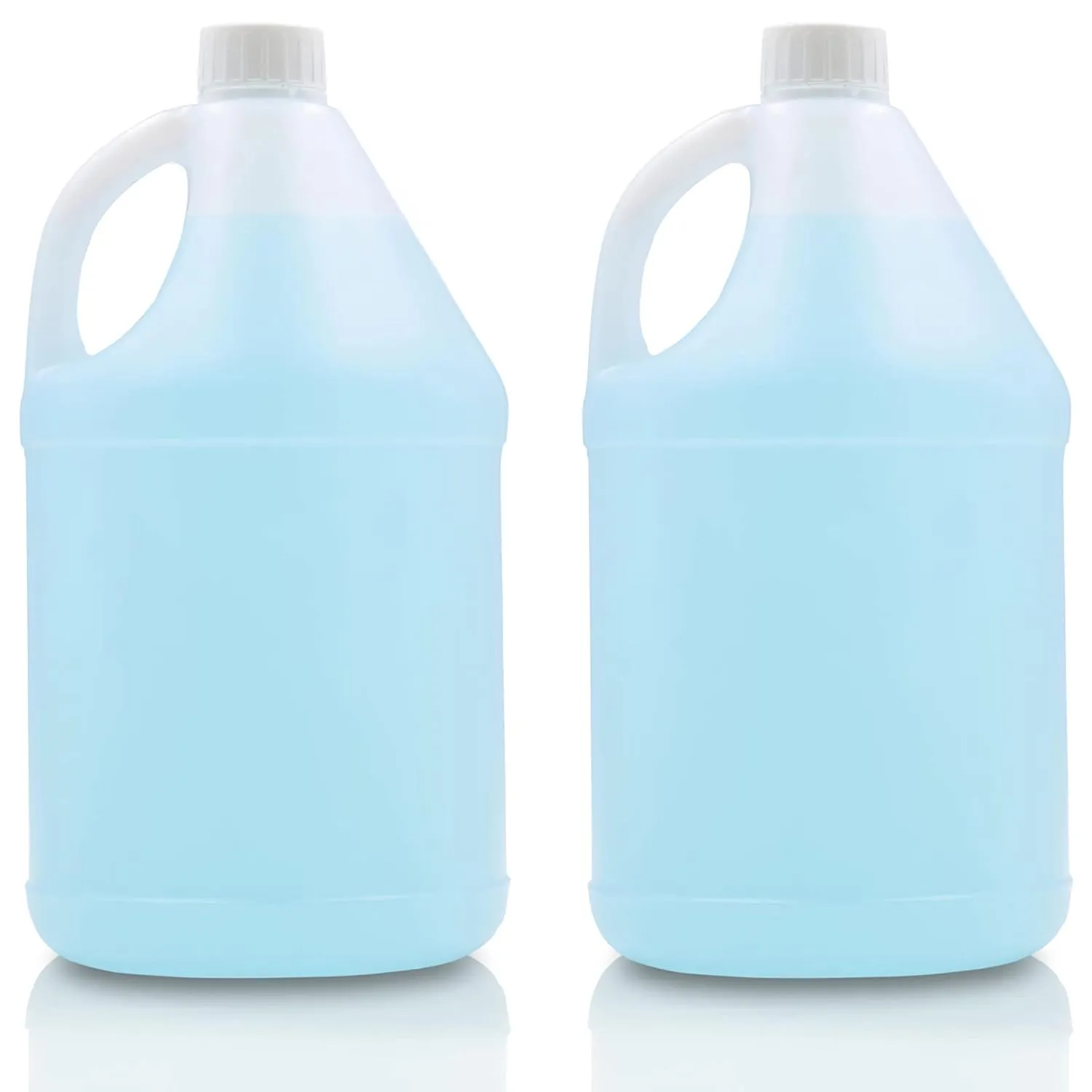 WUWEOT 2 Pack 1 Gallon HDPE Plastic Jugs, Empty Bottle Jug with Child Resistant Airtight Lids for Home and Commercial Use, Water Storage Containers for Water, Soaps, Detergents, Liquids