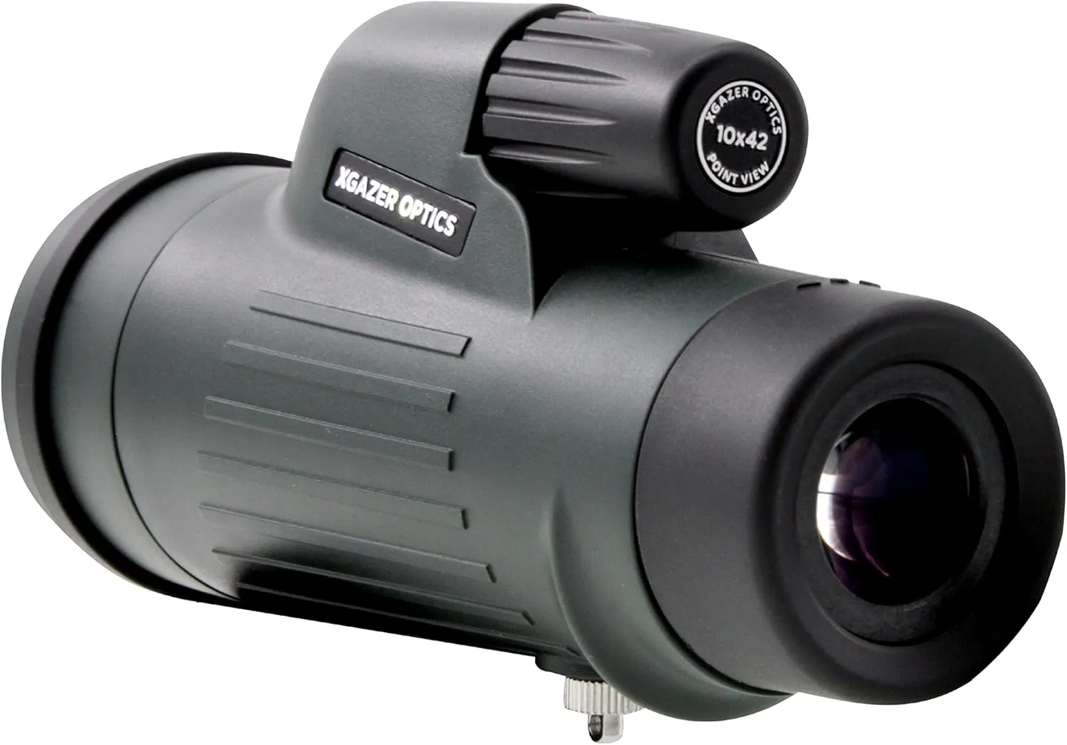 Xgazer Optics 10x42 Point View High Powered Monocular- Waterproof Bird Watching, Hunting, Fishing,Travel, Safari, Hiking, Monocular- Long Range, Eye-Relief Monocular w/Wrist Strap, Case, and Cloth