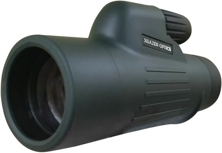 Xgazer Optics 10x42 Point View High Powered Monocular- Waterproof Bird Watching, Hunting, Fishing,Travel, Safari, Hiking, Monocular- Long Range, Eye-Relief Monocular w/Wrist Strap, Case, and Cloth