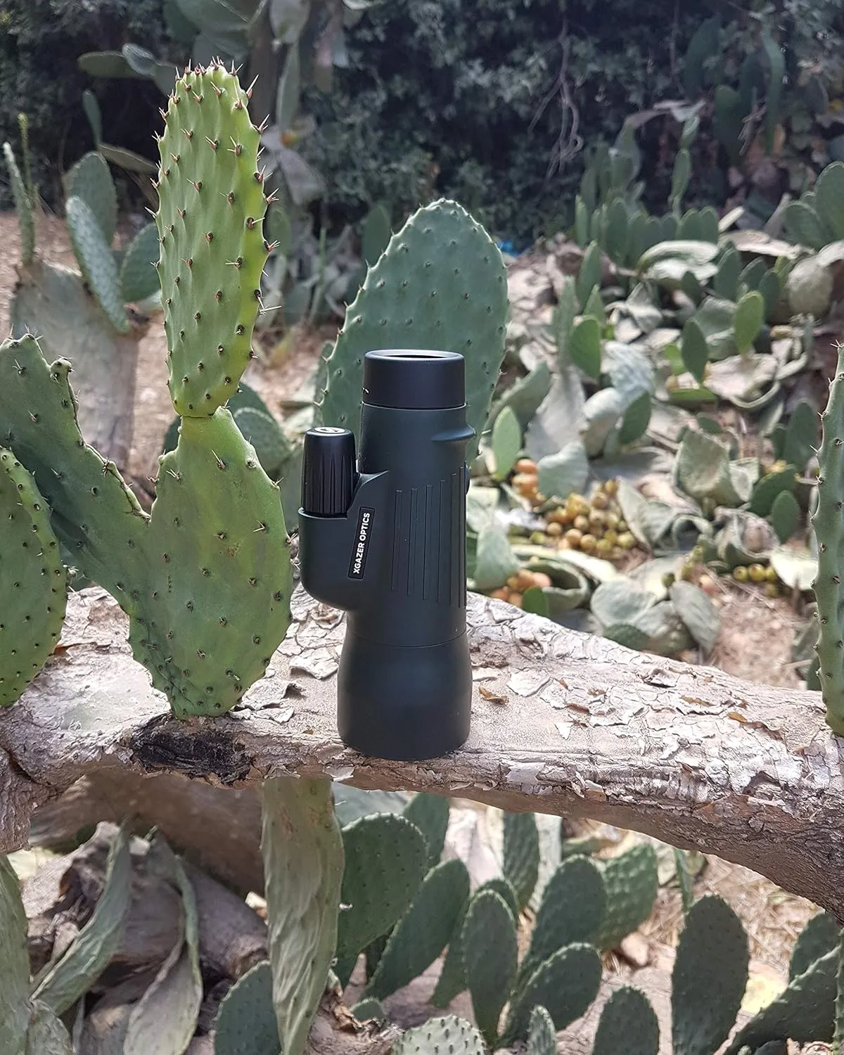 Xgazer Optics 12x50 Point View High Powered Monocular- Waterproof Bird Watching, Hunting, Fishing,Travel, Safari, Hiking, Monocular- Long Range, Eye-Relief Monocular w/Wrist Strap, Case & Cloth