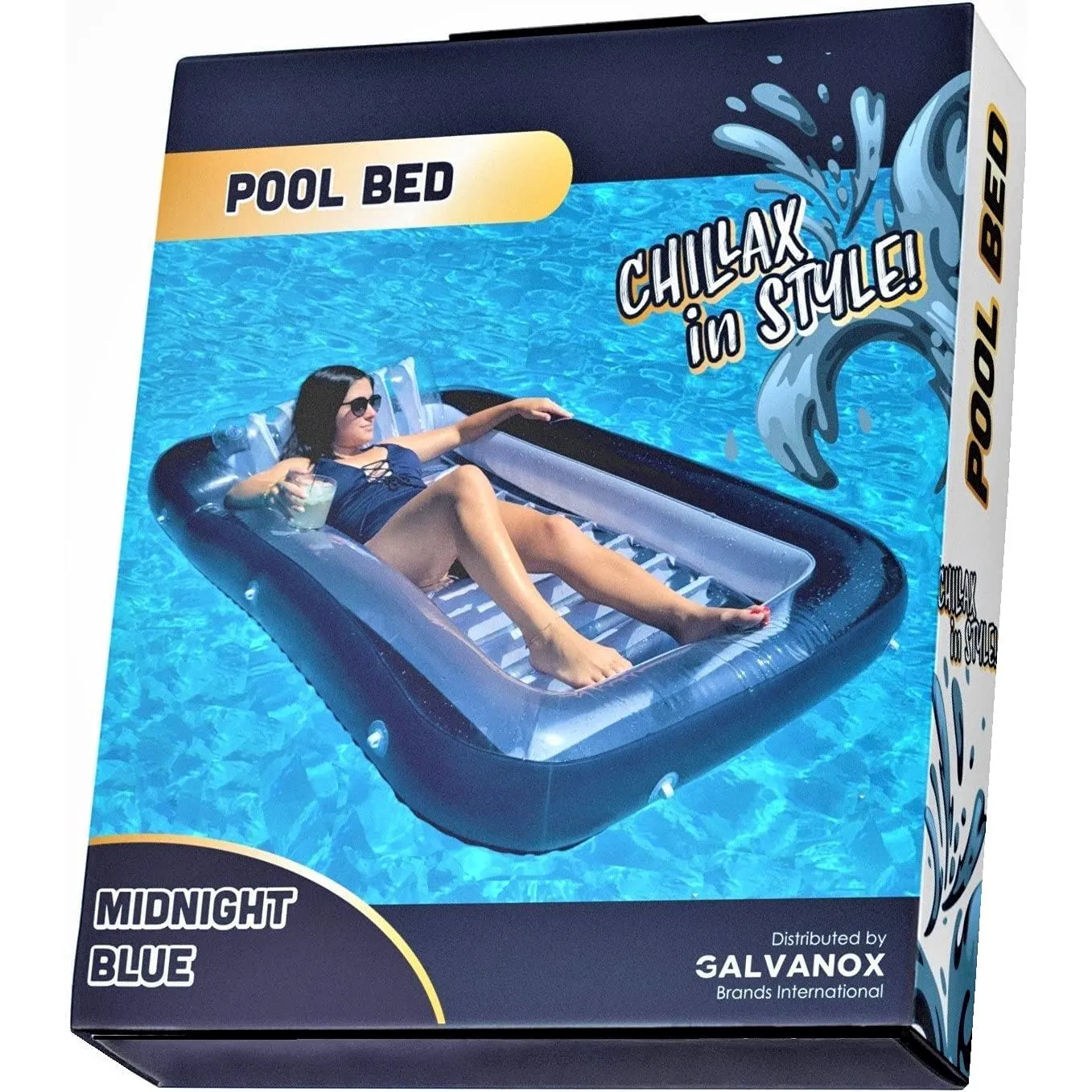 XL Floating Pool Bed, Inflatable Water Lounger Raft