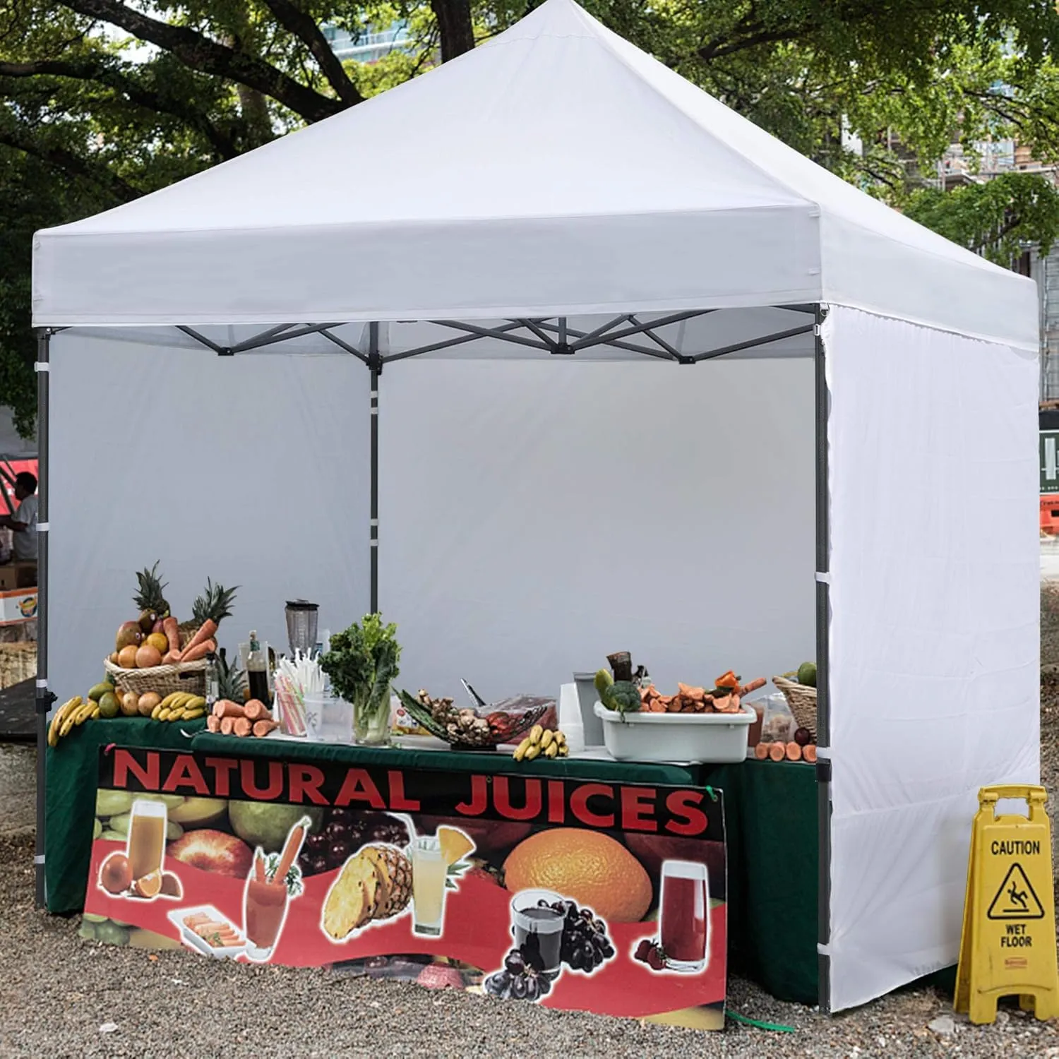 Yaheetech 10x10 Pop Up Commercial Canopy Tent with 4 Removable Sidewalls, Sandbags, Stakes & Ropes, Waterproof Instant Canopies for Wedding Party Commercial Event Pavilion, White