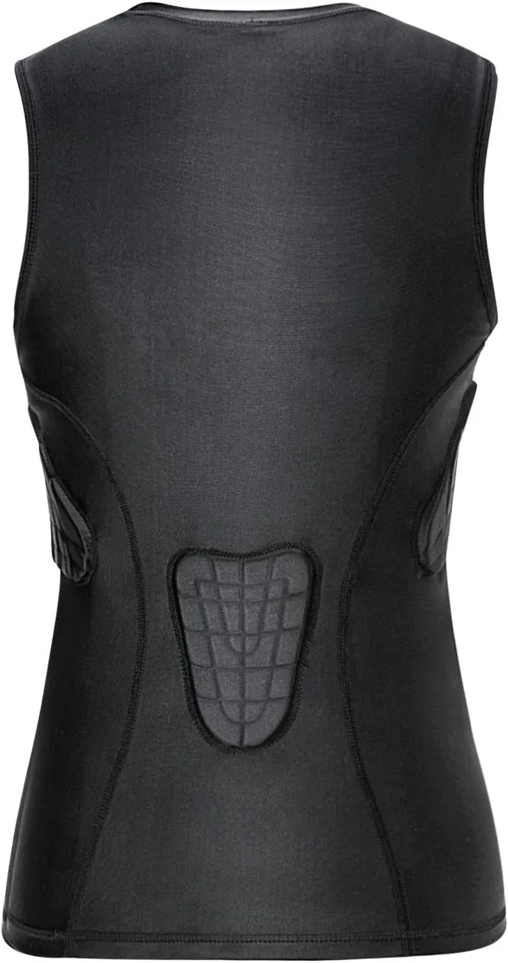 Youth Padded Compression Shirt Vest Rib Chest Protector Football Baseball